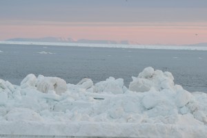 Looking over Bering Sea to Siberia, Russia